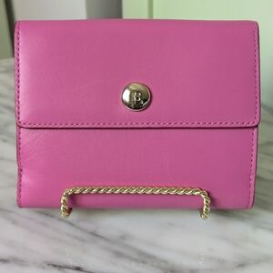 Kate Spade Taryn Wallet -Pink + Metallic Champagne Gold  EUC